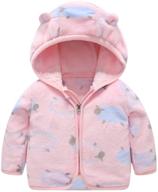 🧥 voopptaw little kids bear ears hooded zipper coral fleece jacket: warm & adorable outerwear for children logo