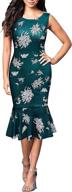 👗 fortic apricot sleeveless fishtail bodycon dress for women - clothing logo