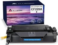 high-quality allwork compatible toner cartridge replacement for hp cf226a 26a cf226x 26x 🖨️ - perfect for hp pro m402 & mfp m426 series printers - black 1 pack logo