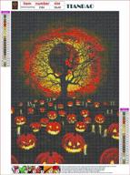 5d adult diamond painting diy kit | halloween gift & wall decoration | 12x16 inches (orange) logo