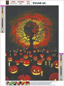 img 4 attached to 5D Adult Diamond Painting DIY Kit | Halloween Gift & Wall Decoration | 12x16 inches (Orange)