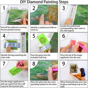 img 1 attached to 5D Adult Diamond Painting DIY Kit | Halloween Gift & Wall Decoration | 12x16 inches (Orange)