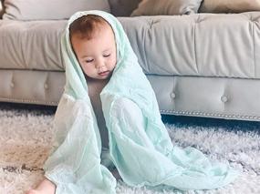 img 2 attached to Brooklyn Bamboo Muslin Swaddle Blanket - Pack of 3, Ultra Soft, Organic, Quick Dry, Odor Free