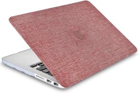 img 2 attached to KECC Laptop Case for Old MacBook Pro 13'' (CD Drive) with Keyboard Cover, Sleeve, Screen Protector & Laptop Stand - Red Fabric Hard Shell Case A1278