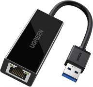 🔌 ugreen usb ethernet adapter usb 3.0 to gigabit ethernet lan network adapter compatible for nintendo switch macbook surface pro laptop pc - black logo