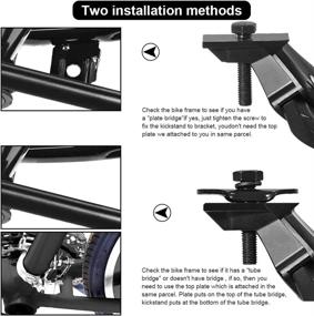 img 1 attached to 🚲 Xipeel Bike Kickstand - Center Bike Stand Kick for Adult, Mountain, e-Bike, Road, City, Heavy Bicycles - Adjustable Kick Stand for 16-28 Inch Bikes