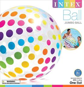 img 3 attached to 🏖️ Intex Jumbo Inflatable 42-inch Crystal Clear Beach Ball with Translucent Dots - 1 Pack - Boost Your Beach Fun!