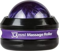 🟣 мануальный массажный роликомассажер для самомассажа core products omni massage ball, фиолетовый с черной крышкой логотип