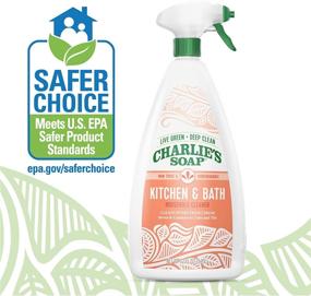 img 1 attached to 🧼 Charlie's Soap Kitchen and Bath Cleaner Spray (32 Oz, 1 Pack) - Natural Multi-Surface Cleaner for Kitchen and Bathroom – Non-Toxic and Biodegradable