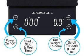 img 2 attached to ☕ Espresso Timer Scale with Built-in Timer, Pour Over Coffee Scale with Timer, Compact Espresso Scale with Timer, Small Coffee Scale with Timer, Coffee Scale Timer with Batteries Included