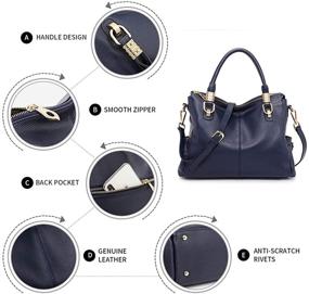 img 2 attached to Stylish Kattee Genuine Leather Handbags & Wallets for Women - Perfect Shoulder Totes!