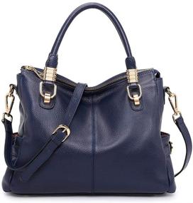 img 4 attached to Stylish Kattee Genuine Leather Handbags & Wallets for Women - Perfect Shoulder Totes!