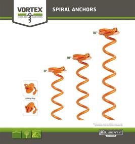 img 1 attached to Premium Orange Outdoor Ground Anchor - Liberty ANCFR10-ORG-A: Folding Ring, 10-Inch Single Spiral Design