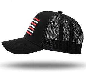 img 3 attached to American Flag Trucker Hat Breathable Sports & Fitness for Running