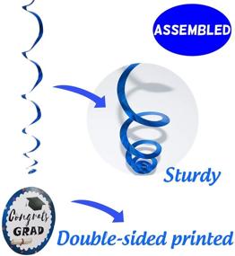 img 3 attached to 🎓 2021 Graduation Navy Blue and Gold Foil Swirls Kit by Forcemaxe - Party Supplies for College & High School Graduation, Congrats Grad & Proud of You Decorations