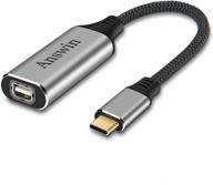 адаптер answin usb c к mini displayport | 4k@60hz | совместим с macbook, galaxy и другими | серый логотип