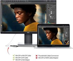 img 3 attached to Адаптер Answin USB C к Mini DisplayPort | 4K@60Hz | Совместим с MacBook, Galaxy и другими | Серый