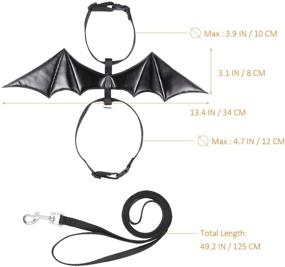 img 1 attached to 🦇 Halloween Bat Wings Cat Harness and Leash Set - Cute Pet Leash Harness for Walking – Cosplay Party Pet Accessories – Cat Dog Chest Back Chest Strap