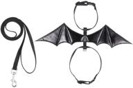 🦇 halloween bat wings cat harness and leash set - cute pet leash harness for walking – cosplay party pet accessories – cat dog chest back chest strap logo