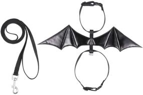 img 4 attached to 🦇 Halloween Bat Wings Cat Harness and Leash Set - Cute Pet Leash Harness for Walking – Cosplay Party Pet Accessories – Cat Dog Chest Back Chest Strap