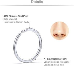 img 3 attached to 💎 Stylish SCERRING Stainless Cartilage Earrings: Trendy Women's Jewelry and Body Piercing Collection