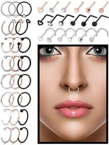 img 2 attached to 💎 Stylish SCERRING Stainless Cartilage Earrings: Trendy Women's Jewelry and Body Piercing Collection