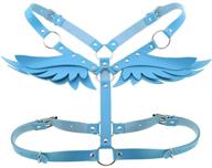 👙 fm fm42 o ring waist belt body caged harness with back angel wings in an array of 16 striking colors logo