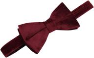 velvet bowties men pretied ties wedding prom formal burgundy logo