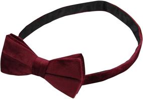 img 2 attached to Velvet Bowties Men Pretied Ties Wedding Prom Formal Burgundy