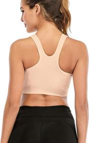 img 2 attached to 💪 FLORATA Women's Front Closure Sports Bras - Padded Surgical Bras for Post-Surgery, Yoga, Gym, Running, and Workouts