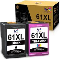 🖨️ onlyu remanufactured ink-cartridge hp 61xl 61 xl replacement for hp envy 4500 5530 5534 5535 deskjet 1000 1010 1056 1510 1512 2540 3050 3510 officejet 4630 4635 - 1 black, 1 tri-color logo