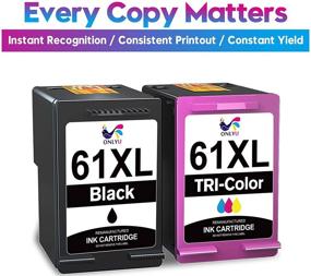 img 3 attached to 🖨️ ONLYU Remanufactured Ink-Cartridge HP 61XL 61 XL Replacement for HP Envy 4500 5530 5534 5535 Deskjet 1000 1010 1056 1510 1512 2540 3050 3510 Officejet 4630 4635 - 1 Black, 1 Tri-Color