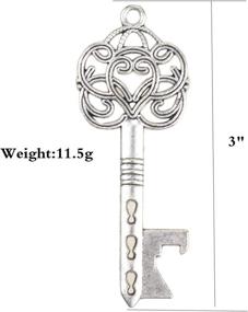 img 3 attached to 🔑 DerBlue 60 PCS Vintage Skeleton Key Bottle Opener Set - Key Bottle Opener Wedding Favors, Rustic Decoration with Escort Tag Card