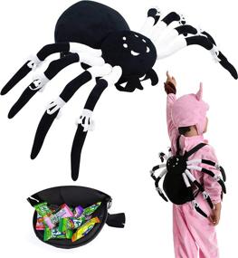 img 4 attached to 🕷️ Spooky and Adorable: JOYIN Large Halloween Plush Spider Backpack - A Must-Have for Kids this Halloween