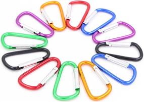 img 2 attached to 🔑 LeBeila 2"/5.6cm Carabiner D Clip: Small Assorted Aluminum Keychain for Camping & Outdoor Activities