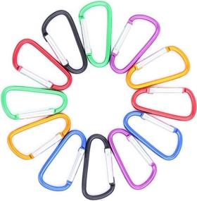 img 1 attached to 🔑 LeBeila 2"/5.6cm Carabiner D Clip: Small Assorted Aluminum Keychain for Camping & Outdoor Activities