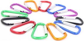 img 3 attached to 🔑 LeBeila 2"/5.6cm Carabiner D Clip: Small Assorted Aluminum Keychain for Camping & Outdoor Activities