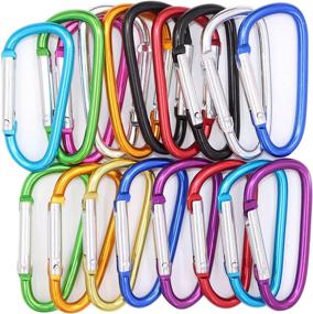 img 4 attached to 🔑 LeBeila 2"/5.6cm Carabiner D Clip: Small Assorted Aluminum Keychain for Camping & Outdoor Activities