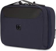 🧳 navy swissgear toiletry bag and cord organizer: water resistant, zipper closure - perfect travel tech wire case logo