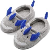 🦕 dino-tastic: toddler adjustable slipper dinosaur anti slip boys' shoes logo