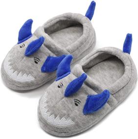 img 4 attached to 🦕 Dino-Tastic: Toddler Adjustable Slipper Dinosaur Anti Slip Boys' Shoes