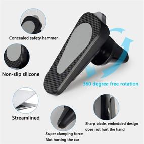 img 3 attached to 📱 Universal Car Phone Mount Holder – hetbees Multi-Function Magnetic Air Vent Mount for Any Smartphone with Super Strong Magnet