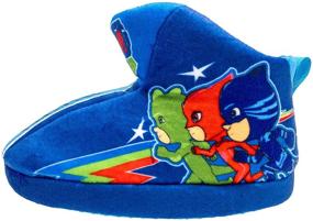 img 3 attached to Stipple Outsole PJ Masks Boy's Slipper Bootie - Gekko Catboy Owlette, Toddler Size 5/6 to Kids Size 11/12