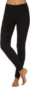 img 1 attached to 👖 Cuddl Duds ClimateRight Ultra-Comfort Stretch Fleece Women's Thermal Leggings/Pants – Stay Cozy in Truest Black (Size XXL)