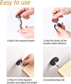 img 2 attached to Say Goodbye to Bed Shaking with Adjustable Bed Frame Anti-Shake Tool - Headboard Stoppers for Ultimate Stability (2 Pack, 28-90mm)