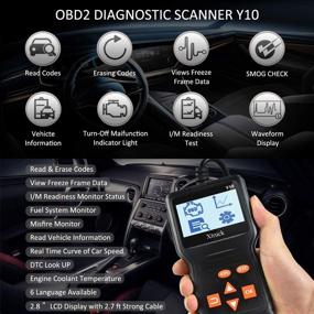 img 3 attached to CARXtruck Y10 Универсальный сканер OBD2: Чтение, очистка кодов и получение данных о потоке в реальном времени автомобиля.