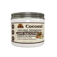 🥥 okay coconut anti-frizz detangling hair smoothie 17 ounce - ultimate frizz control and smoothing solution logo