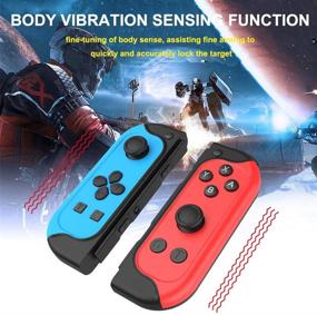 img 2 attached to Enhance Your Switch Gaming Experience with Joytorn Joy Pad Controller Replacement – Turbo, Motion Control, Dual Vibration Enabled