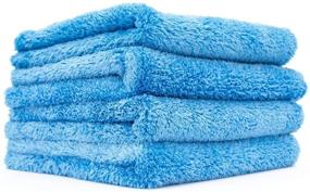 img 4 attached to 🧼 The Rag Company - Eagle Edgeless 500 - Premium Korean 70/30 Blend Plush Microfiber Detailing Towels, 500GSM, 16in x 16in, Blue (4-Pack)