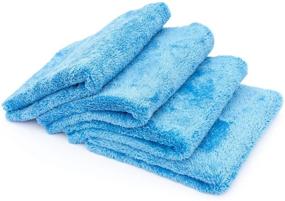 img 3 attached to 🧼 The Rag Company - Eagle Edgeless 500 - Premium Korean 70/30 Blend Plush Microfiber Detailing Towels, 500GSM, 16in x 16in, Blue (4-Pack)